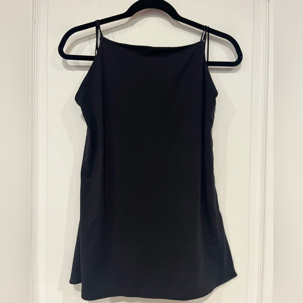 Abercrombie Open Back High Neck Top in Black (L)